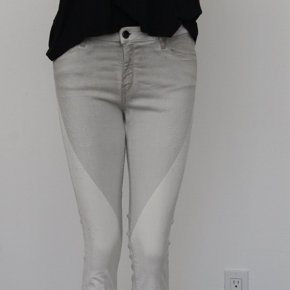 $378 Zadig & Voltaire BROCKENBOW Mascara Artemis Jeans White & Gray 29 - Picture 2 of 16